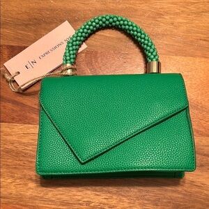 E | N Expressions NYC Green Luxury Vegan Handbag NWT